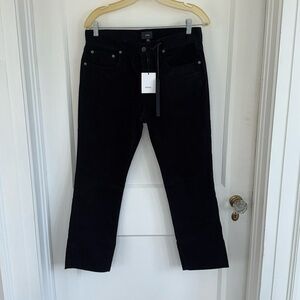 Vince. 5-pocket black corduroy. Slim, tapered, and cropped. NWT. SZ 30, 26.5"